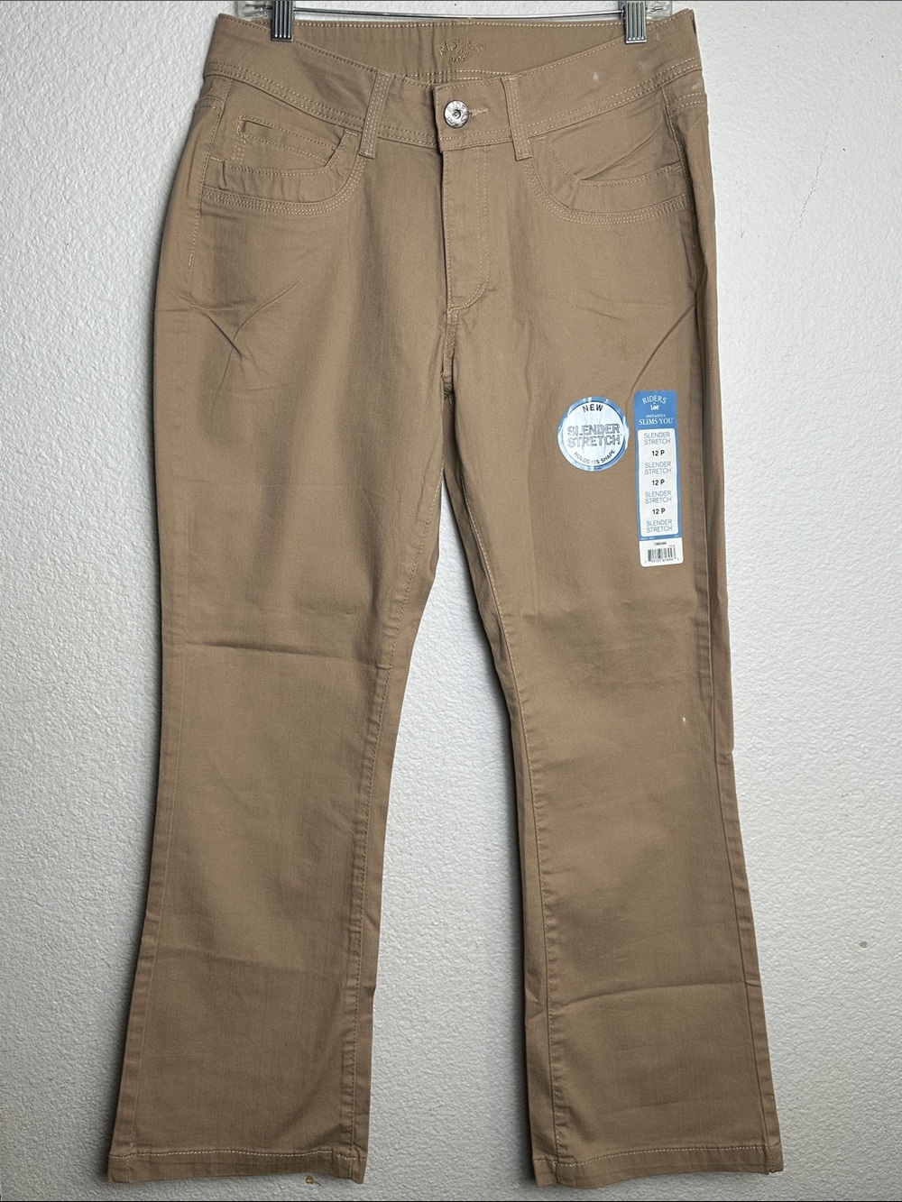 Riders by Lee Khaki Bootcut Pants Slender Stretch Womens Size 12 Petite